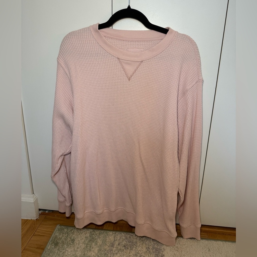 Aerie Pink Waffle Long Sleeve
